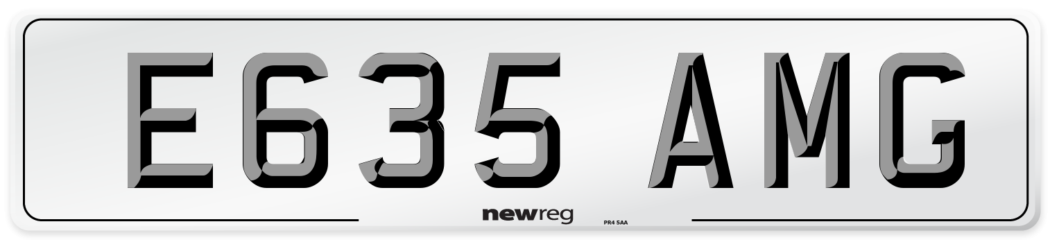 E635 AMG Number Plate from New Reg